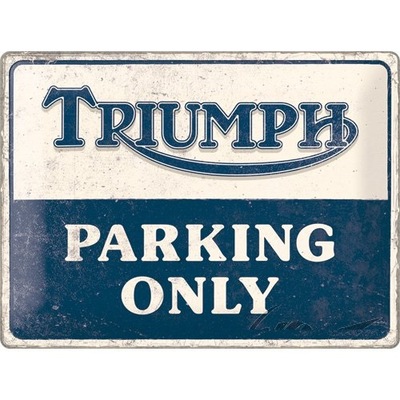 TABLICA PLAKAT 30x40 TRIUMPH PARKING ONLY 23313 фото