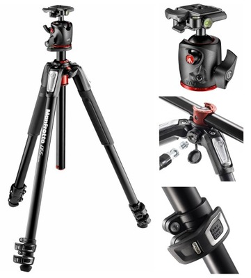 STATYW MANFROTTO TRIPOD Z GŁOWICĄ KULOWĄ BHQ2 MANFROTTO 74CM/181CM 8KG