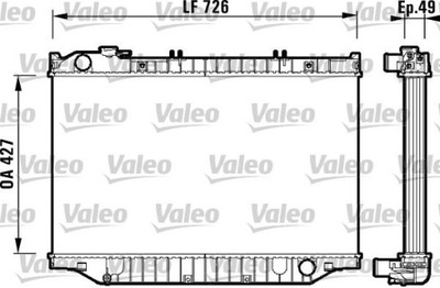 VALEO 732415 РАДІАТОР, СИСТЕМА ОХОЛОДЖУВАННЯ ДВИГУНА