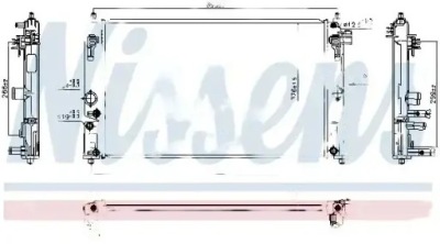 Радіатор води 606858 nissens фото №1