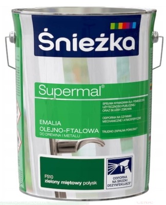 Farba ŚNIEŻKA SUPERMAL Zielona mięta 0.8L