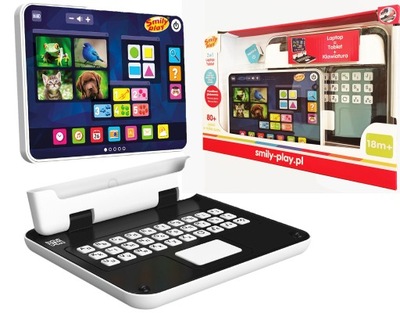 LAPTOP TABLET 2w1 KOMPUTER EDUKACYJNY MÓWI PL DUŻY Smily Play 83680