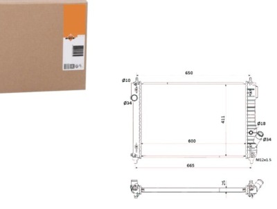 Nrf 53903 радіатор, система охолодження двигуна фото №1