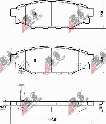 ZAPATAS PARTE TRASERA SUBARU LEGACY, OUTBACK, IMPREZA  