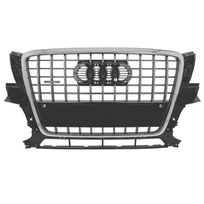 Audi q5 r8 2008-2012 решітка радіатора решітка радіатора решітка середня срібляста хром 8r0853651b1 фото №1