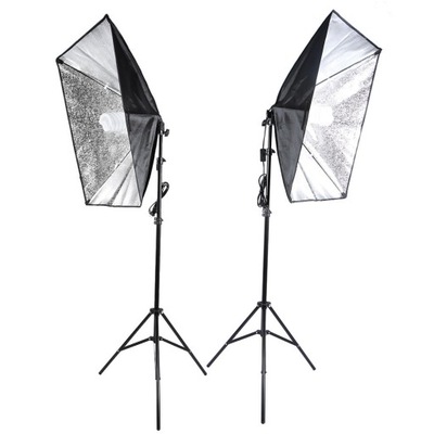ZESTAW PROFESJONALNYCH LAMP STUDYJNYCH SOFTBOX STATYWY ANDOER