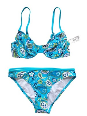 Nowy błękitny strój kostium kąpielowy 36,S bikini komplet BonPrix