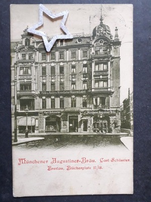 WROCŁAW Piwiarnia Munchener Augustiner Brau 1912r