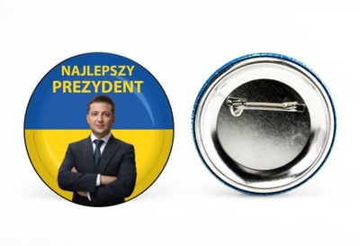 Przypinka Prezydent Ukrainy Zełenski Wolna Ukraina