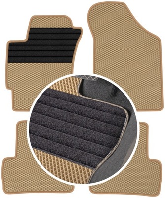 HYUNDAI CUPÉ II 2002-2008 ALFOMBRILLAS GOMA EVA ETERNITY COLOR BEIGE  