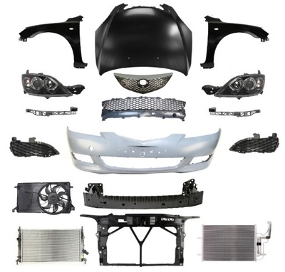 Mazda 3 03-07 перед капот бампер лампа крила pas фото №1