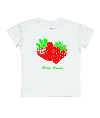 T-shirt owocowy koszulka TRUSKAWKA 146