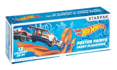 Farby plakatowe Hot Wheels 12 kolorów