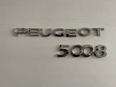 PEUGEOT 5008 I ANTE RESTYLING 2009-2013 EMBLEMA NAPISY DE TAPA DE MALETERO ORIGINAL  