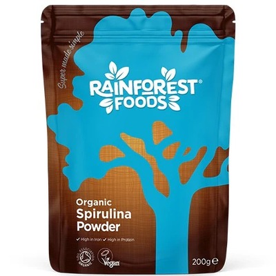 RAINFOREST FOODS Organiczna SPIRULINA 200g PROSZEK