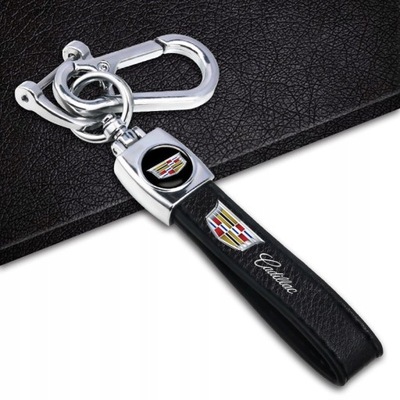 KEYRING AUTO WITH LEATHER CADILLAC  