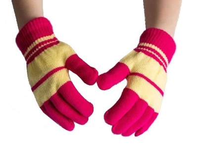 Rękawiczki Zimowe Pięciopalczaste dla dzieci 5-7 L