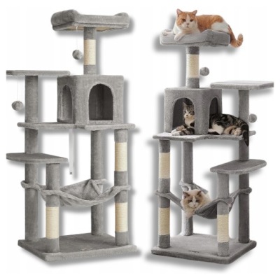 MACSKA KAPARÓFA NAGY XL 6 SZINT MAGAS OSZLOP HÁZIKÓ 143cm