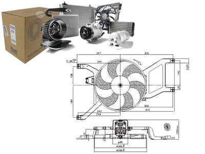 ВЕНТИЛЯТОР РАДИАТОРА Z КОРПУСОМ DACIA LOGAN LOGAN EXPRESS LOGAN MCV