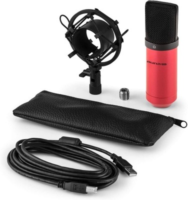 Mikrofon pojemnościowy USB Auna MIC-900 czerwony
