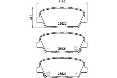 TEXTAR ZAPATAS DE FRENADO PARTE TRASERA HYUNDAI EQUUS CENTENNIAL GENESIS KIA  