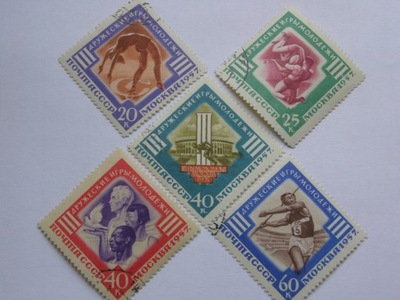 ZSRR - Spartakiada Narodów 1957 - Mi. 1962-66 kasowane