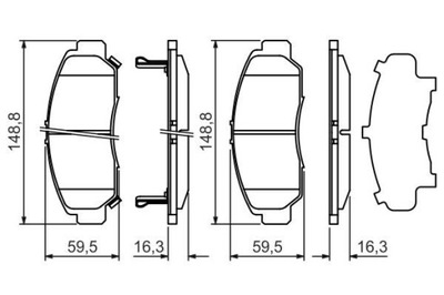 BOSCH 0 986 424 722 КОЛОДКИ ГАЛЬМІВНІ