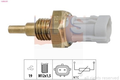 SENSOR TEMPERATURA DE LÍQUIDO REFRIGERACIÓN FIAT SEDICI 06- 1-830-351  