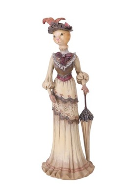 ALABASTROWA FIGURKA - dama KOTKA