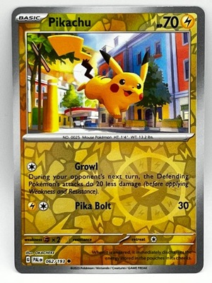 Karty Pokemon (PAL 062) Pikachu (R)