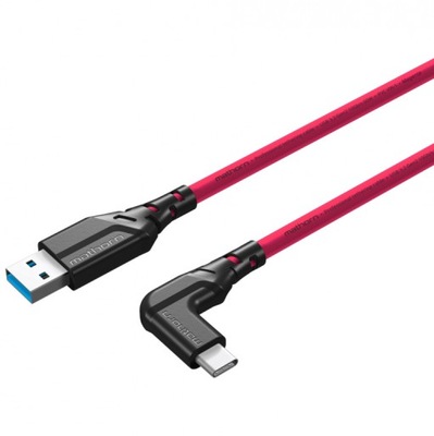Kabel Mathorn MTC-501M USB A USB C 5m Magenta kątowy