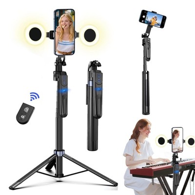 STATYW TRIPOD UCHWYT NA TELEFON APARAT FUNKCJA ŚLEDZENIA TWARZY 360° +PILOT