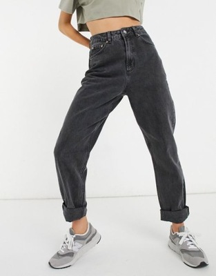 JEANSY DAMSKIE MOM JEANS CZARNE 36/32 1ZAG