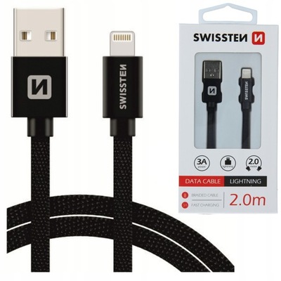 SWISSTEN Kabel do ładowania USB Lightning 2m 3A
