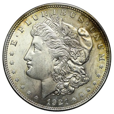 Srebrna Moneta Morgan Dollar 1921, 26,7g (stan dobry)