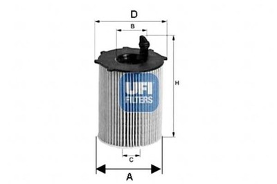 UFI ФІЛЬТР МАСЛА PUNTO III 0.9 12- UFI