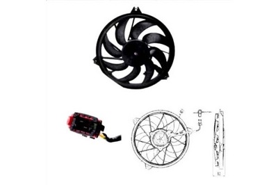 Tyc вентилятор радиатора с корпус peugeot 206, фото №1
