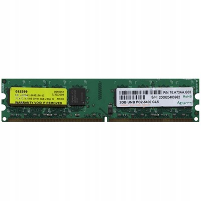 Pamięć Apacer 2Gb DDR2 800Mhz PC2-6400 do PC