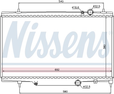 RADIATOR ENGINE NISSENS NIS 61297  