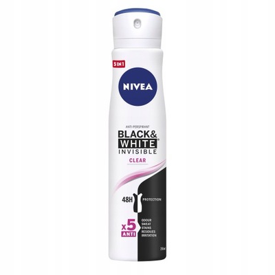 NIVEA Antyperspirant B&W Clear 250ml spray