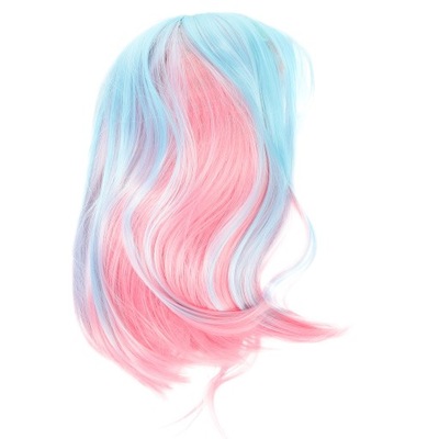 Tęczowa peruka Peruki Kolorowe sztuczne włosy