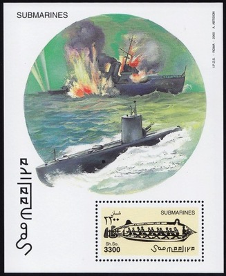 Somalia 2000 BL 67 ** Statek Łódż Podwodna