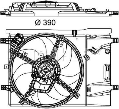 VENTILADOR DEL RADIADOR BEHR PREMIUM LINE MAHLE CFF 181 000P WENTYLATOR,  