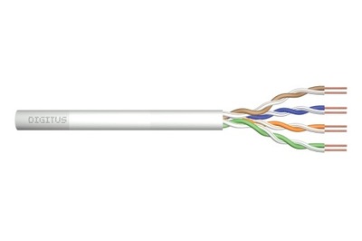 Kabel teleinformatyczny instalacyjny DIGITUS kat.5e, U/UTP, Eca, drut, AWG