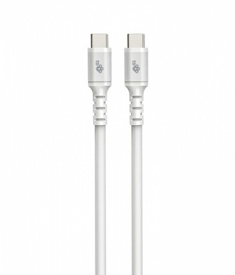 Kabel USB-C - USB-C 2m silikonowy biaĹy