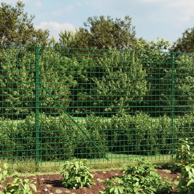 Ogrodzenie z siatki, z kotwami, zielone, 1,4x25 m
