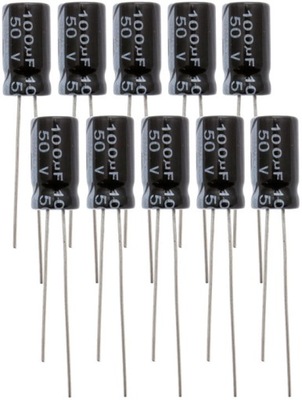 Kondensator Elektrolityczny 100uF 50V [ 10szt ]