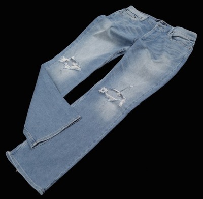 HOLLISTER SUPER FIRMOWE NIEBIESKIE JEANSY -34/32