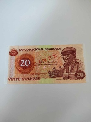 Angola - 20 Kwanzas - 1976 - SPECIMEN - rzadki - UNC