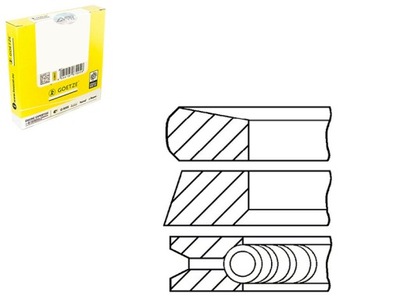 Goetze 08-137507-00 набор колец поршня фото №1